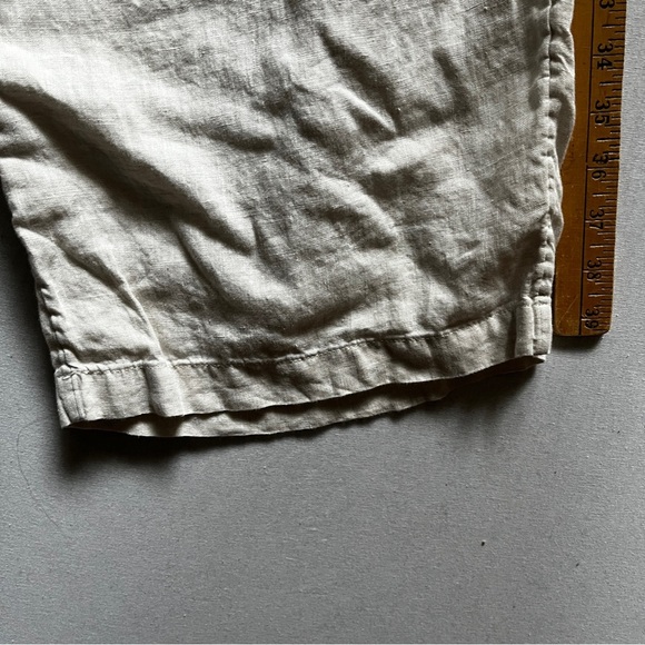 H&M Women’s Cream Linen wide leg Pants Sz 14 - Picture 7 of 9